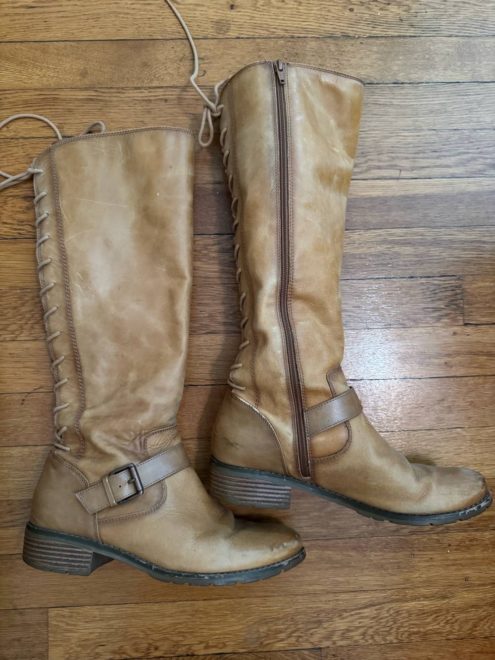 Sofft Sharnell Leather Lace Up Tall Boots